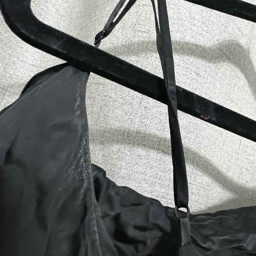 Wilfred Black Satin Spaghetti Strap Mini Dress - Picture 5 of 6